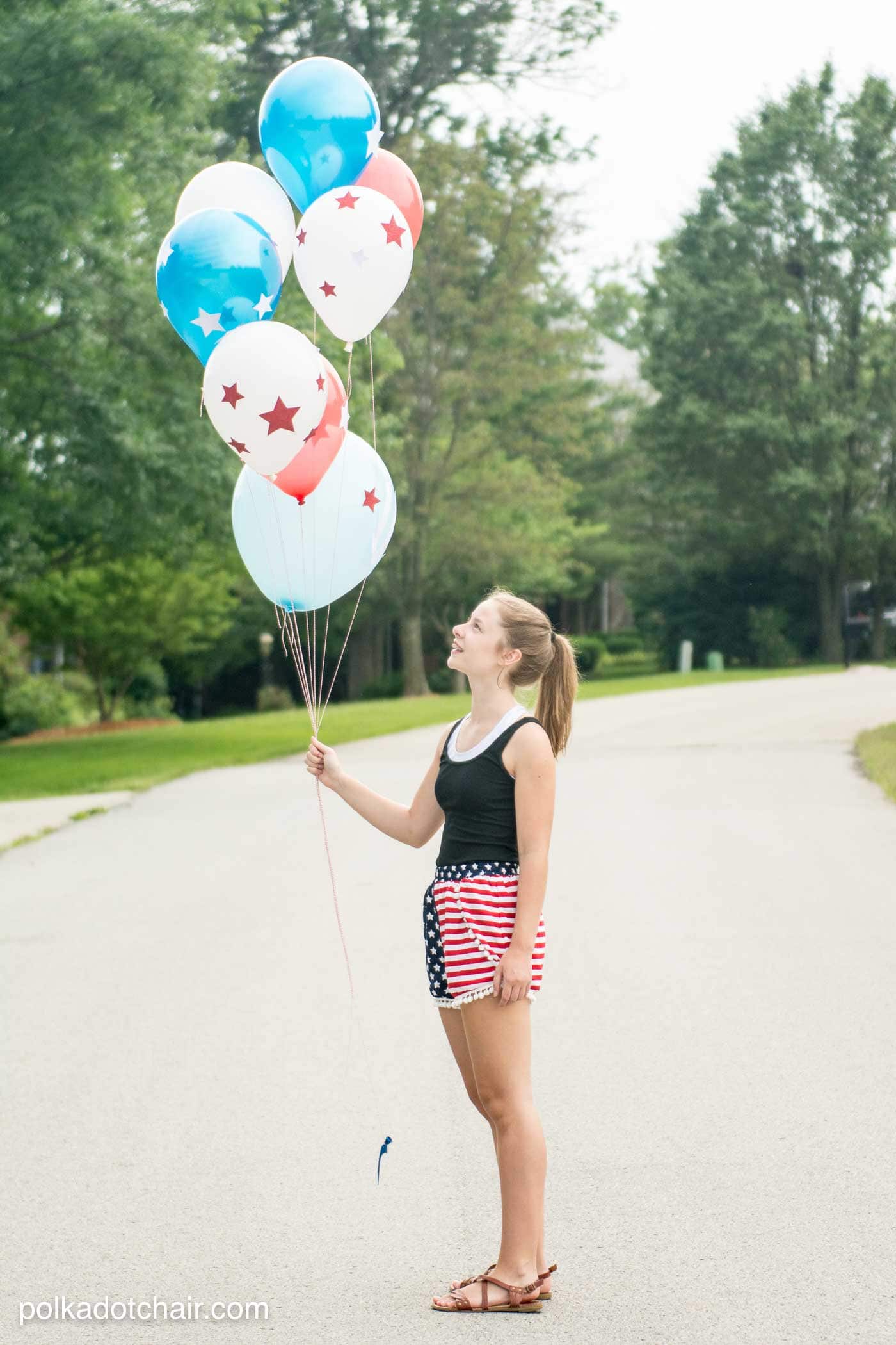 How to make Star Spangled 4th of July Balloons, what a cute idea for a 4th of July BBQ!