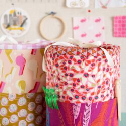 Sewing Pattern for DIY Padded storage bins, you can make them in 3 different sizes - love the outside pocket!