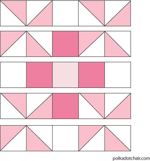 The June Quilt Block of the month; a free quilt tutorial and pattern for a Grandma's Favorite Quilt Block on polkadotchair.com