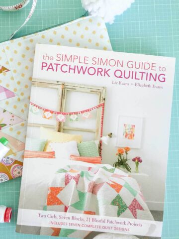 How to make a Flying Geese Zippered Pouch and a review of the Simple Simon Guide to Patchwork Quilting