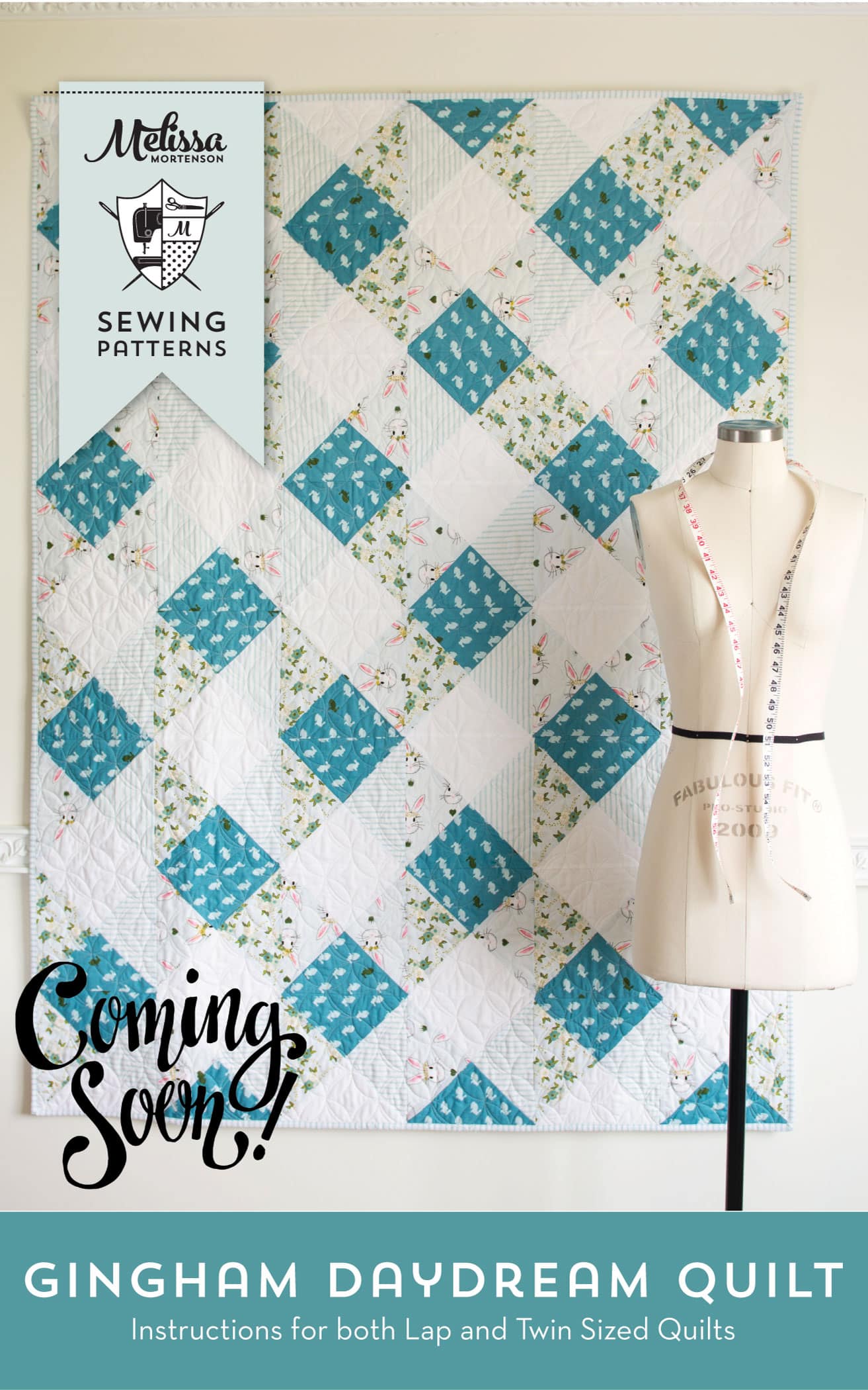 Printed Tote Bag and Quilt Sewing Patterns by Melissa Mortenson of polkadotchair.com