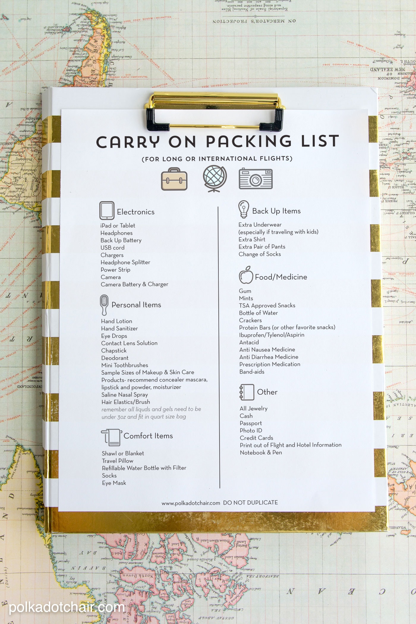 printable packing checklist