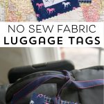 DIY Fabric Luggage Tags; so easy to make they are no sew by Melissa of polkadotchair.com