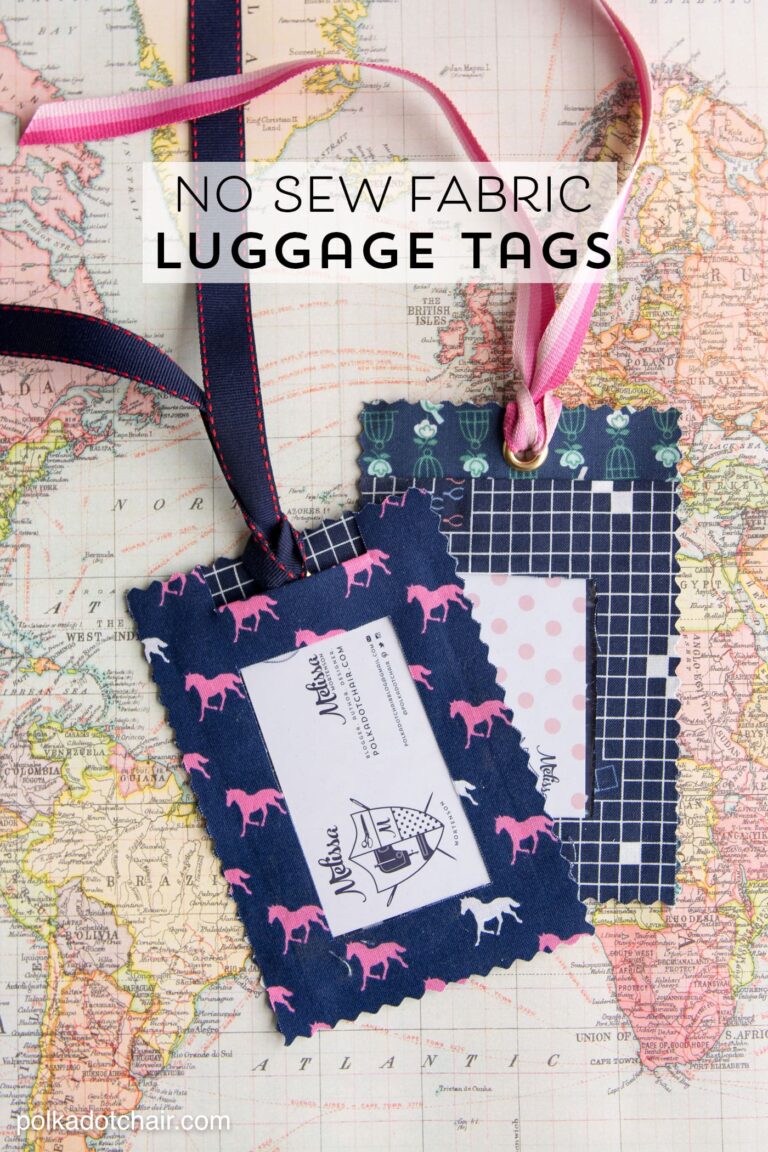 DIY Fabric Luggage Tags – No Sew!