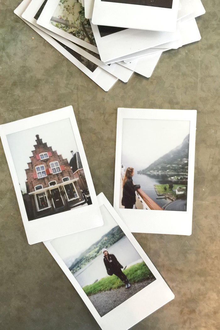 Cute idea for Thanksgiving Place Cards- DIY Photo place cards using Instax photos