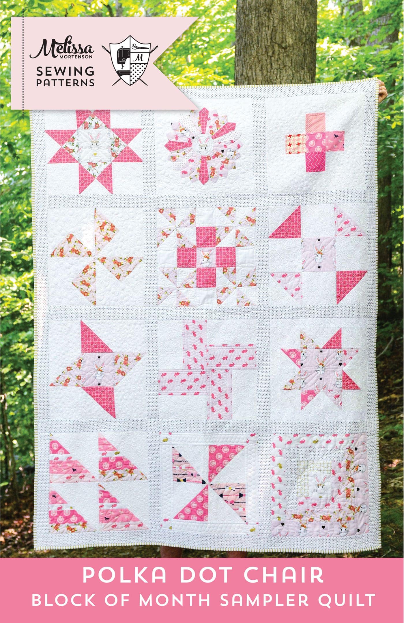 Quilt Block of the Month series on polkadotchair.com - create a quilt in 12 easy steps!