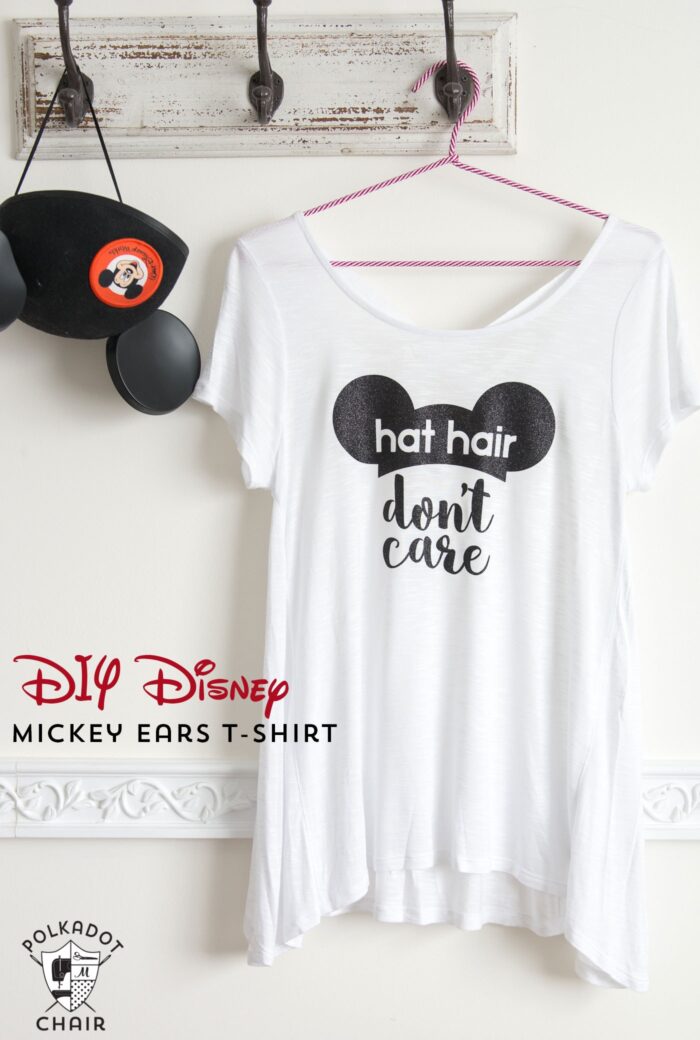 Hat Hair Don't Care Disney T-shirt