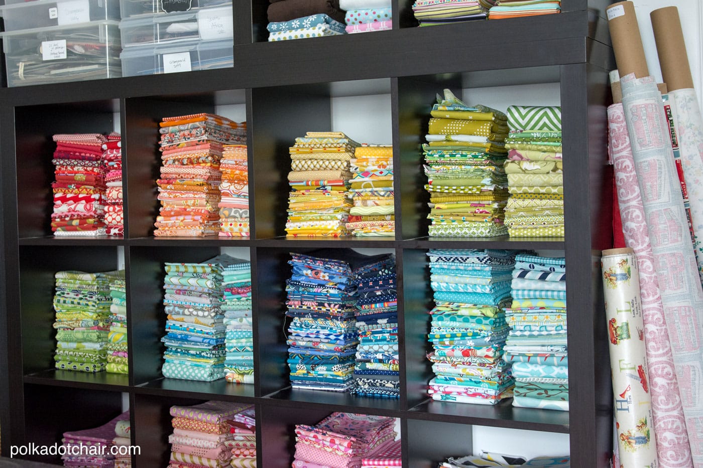 Cute and Clever Sewing Room Organization Ideas; fun ideas for storage and ways to make your sewing space more functional