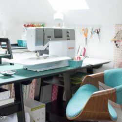 Cute and Clever Sewing Room Organization Ideas; fun ideas for storage and ways to make your sewing space more functional