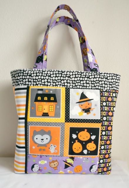 Colorful trick or treat bag