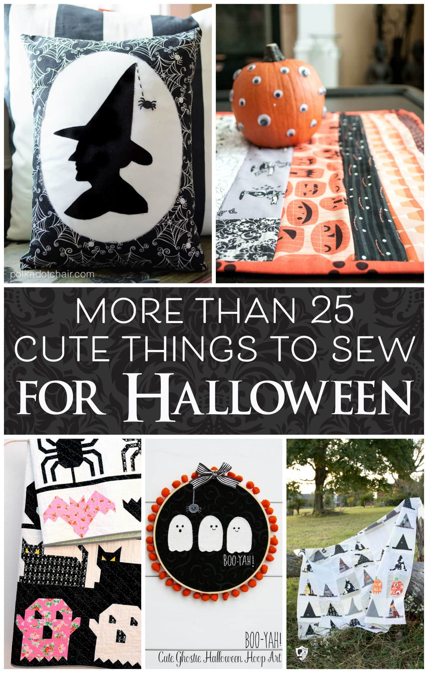 25+ Cute Things to Sew for Halloween | Polka Dot Chair
