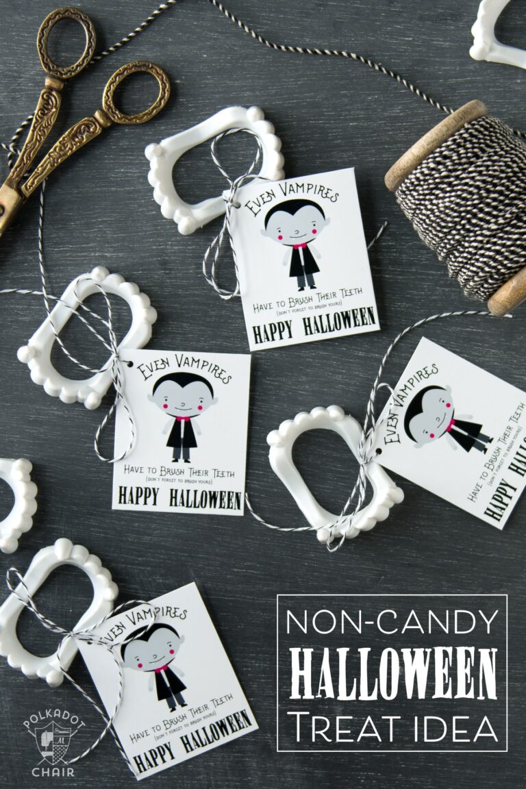 Cute Non Candy Halloween Treats and Free Printable