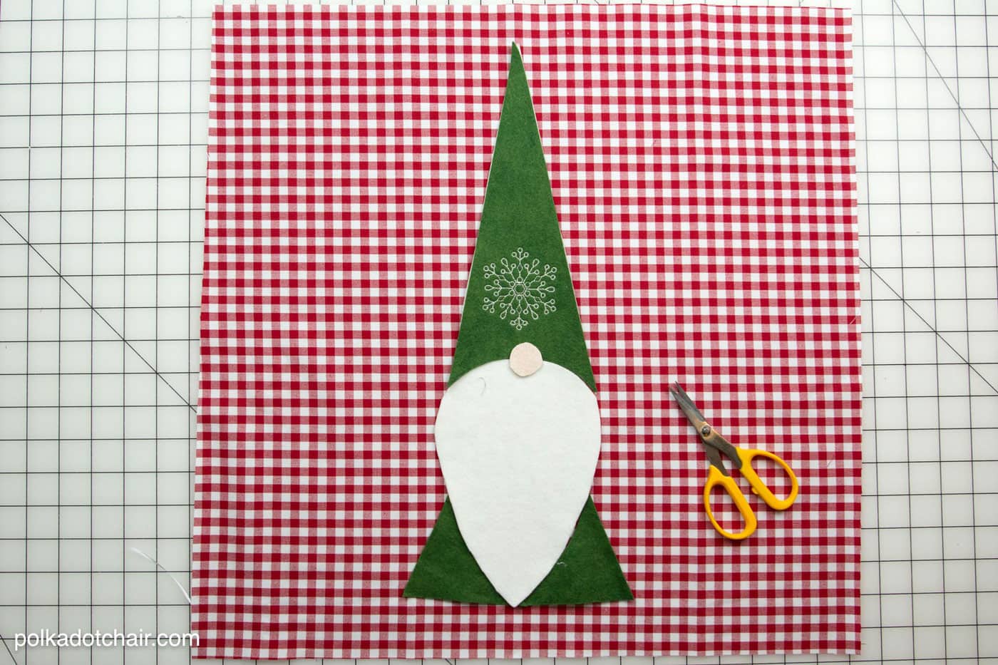 Free Sewing Pattern for a Tomten Christmas Gnome pillow - makes a cute DIY Christmas decoration!!