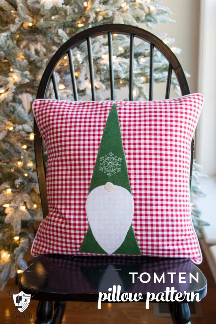 Free Sewing Pattern for a Tomten Christmas Gnome pillow - makes a cute DIY Christmas decoration!!