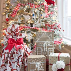 3 Cute and clever ways to wrap gifts this Christmas. Including how to make a santa sack, how to make gingerbread house gift boxes and how to make a pom pom to add to a gift. So many simple and creative gift wrap ideas!