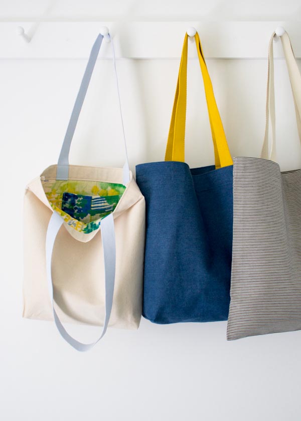 Easy, easier and easiest totes by purlsoho.com