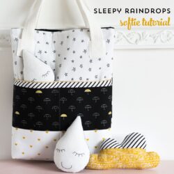 "Sleepy Raindrops" a free softie sewing pattern - makes a cute baby shower gift idea!