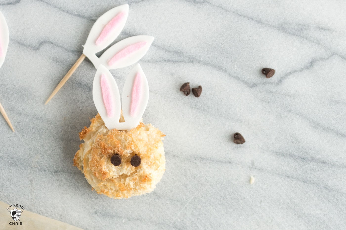 Recipe for Sugar Free Macaroons that look like Easter Bunnies. A cute recipe and Easter dessert idea