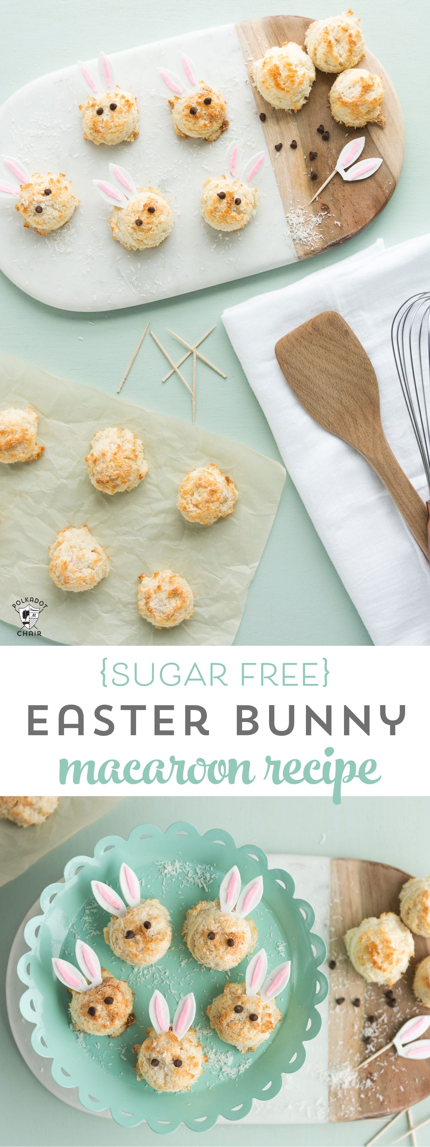 Easter Bunny Sugar Free Coconut Macaroon Recipe The Polka Dot Chair