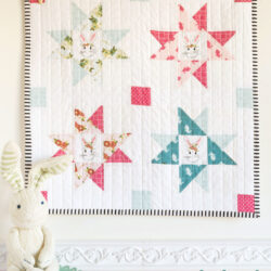 Wonderland; A free mini quilt pattern - would be so cute hung up as a decor in a Children's room - features Wonderland Fabric by Melissa Mortenson of polkadotchair.com