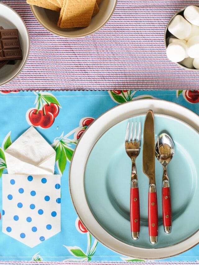 How To Make Oilcloth Placemats With A Pocket Story The Polka Dot Chair