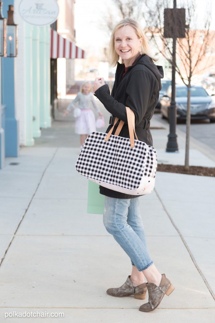 Introducing the Alice Bag Sewing Pattern. A whimsical and versatile purse sewing pattern featuring bunny ears! It can be made in two sizes and features 4 different handle style options including cross body straps!