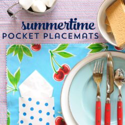 How to make an oilcloth placemat - a free sewing tutorial for a summer placemat with a pocket!
