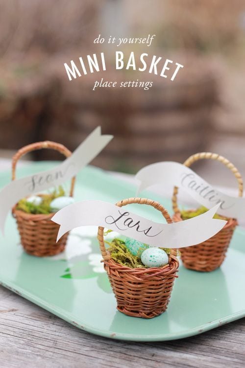 Mini Basket Table Settings