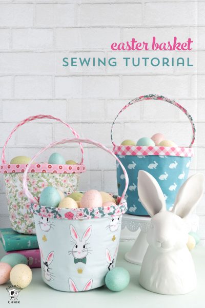 Free Easter Basket sewing tutorial - a cute little fabric basket perfect for Spring!