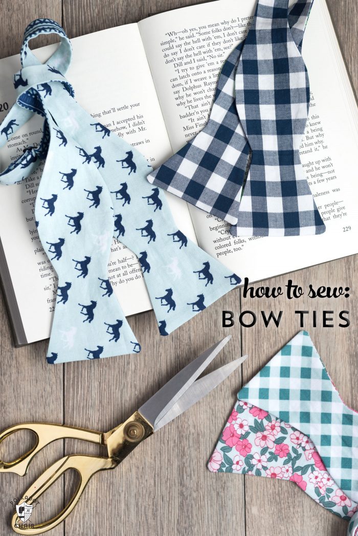 Learn how to sew a bow tie that really ties! A free simple free sewing tutorial on polkadotchair.com