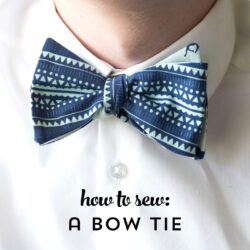 Learn how to sew a bow tie that really ties! A free simple free sewing tutorial on polkadotchair.com