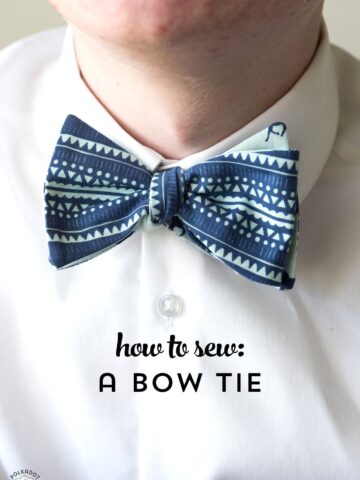 Learn how to sew a bow tie that really ties! A free simple free sewing tutorial on polkadotchair.com