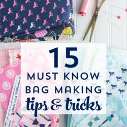 15 must know bag making tips and tricks. Lots of great tips and simple things to do to get great results when you are sewing bags and purses!