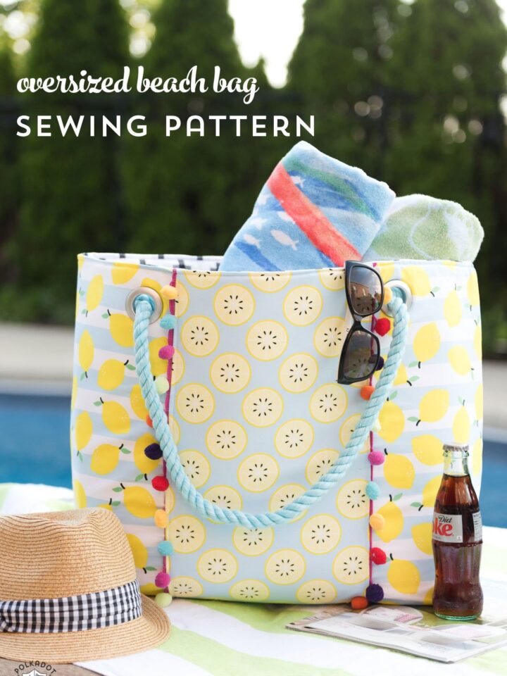 Waxed Canvas Travel Bag Sewing Pattern - The Polka Dot Chair