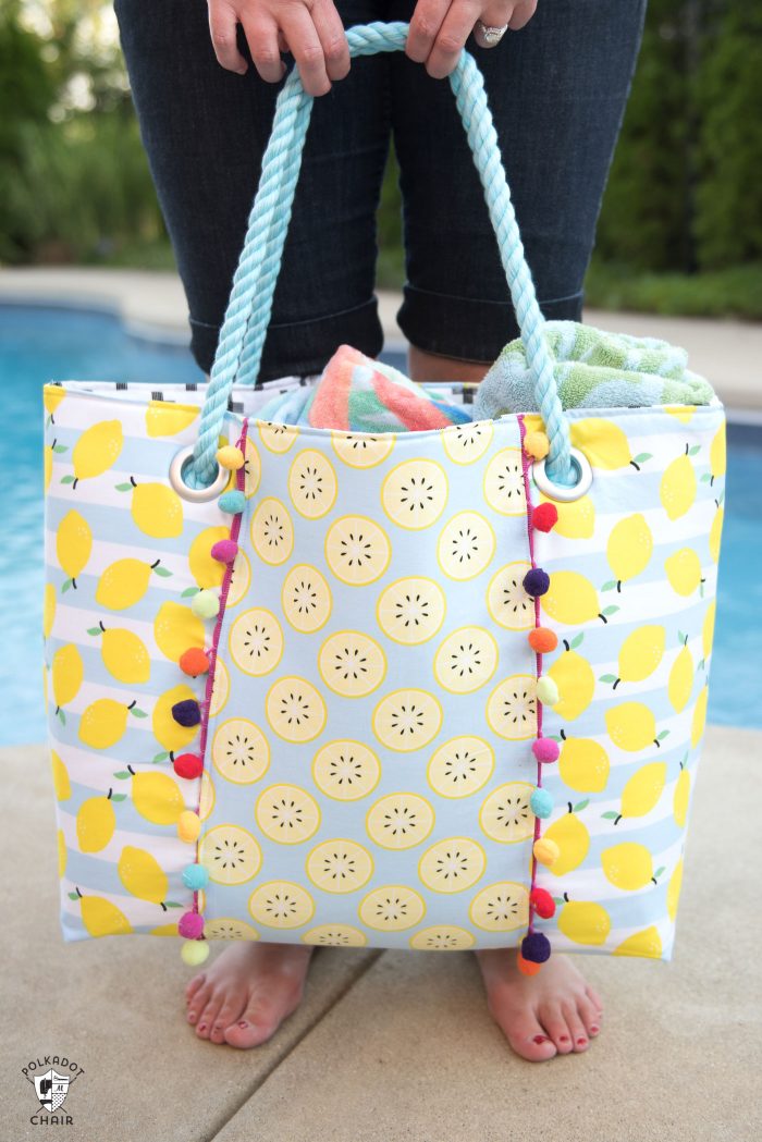 Beach Bound Straw Tote - a Beach Bag Sewing Pattern