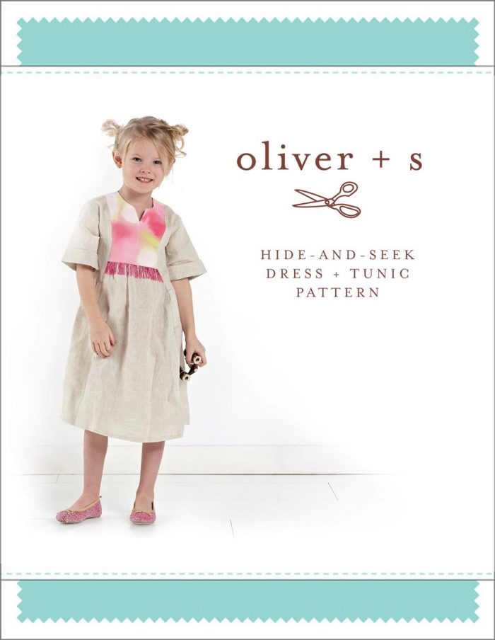 Oliver + S Hide and Seek Dress pattern sewn using Safari Party fabrics from Riley Blake Designs; lots of cute ideas for handmade dresses for little girls on polkadotchair.com