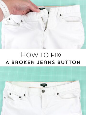 How to fix a broken jeans button - such a simple and easy fix!!