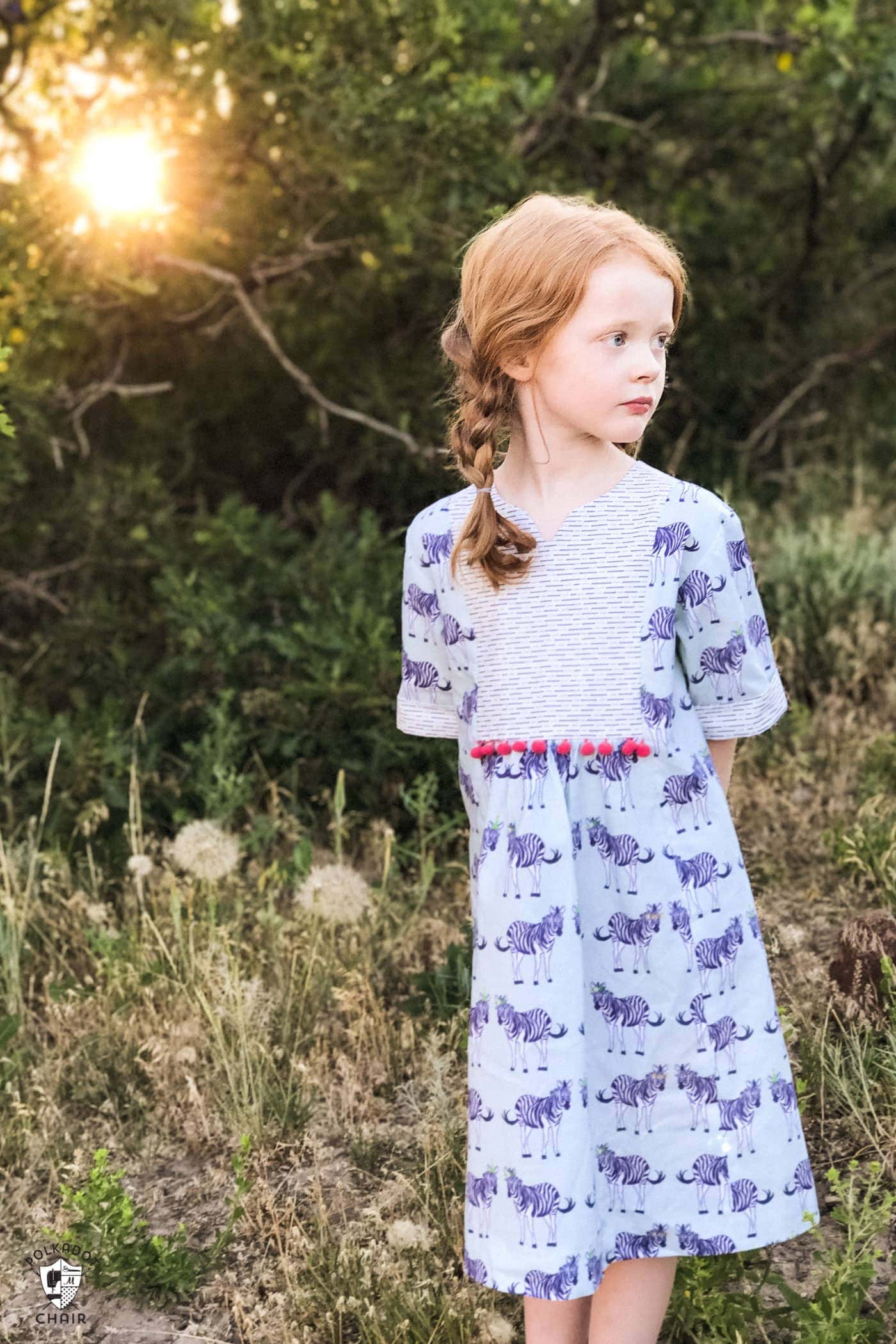 50+ Easter Dress Patterns for Girls Polka Dot Chair