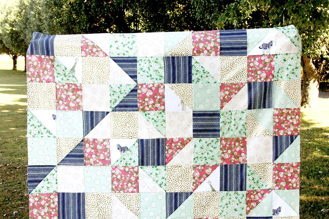 Hidden Safari Party  Lap Quilt  Tutorial The Polka Dot Chair