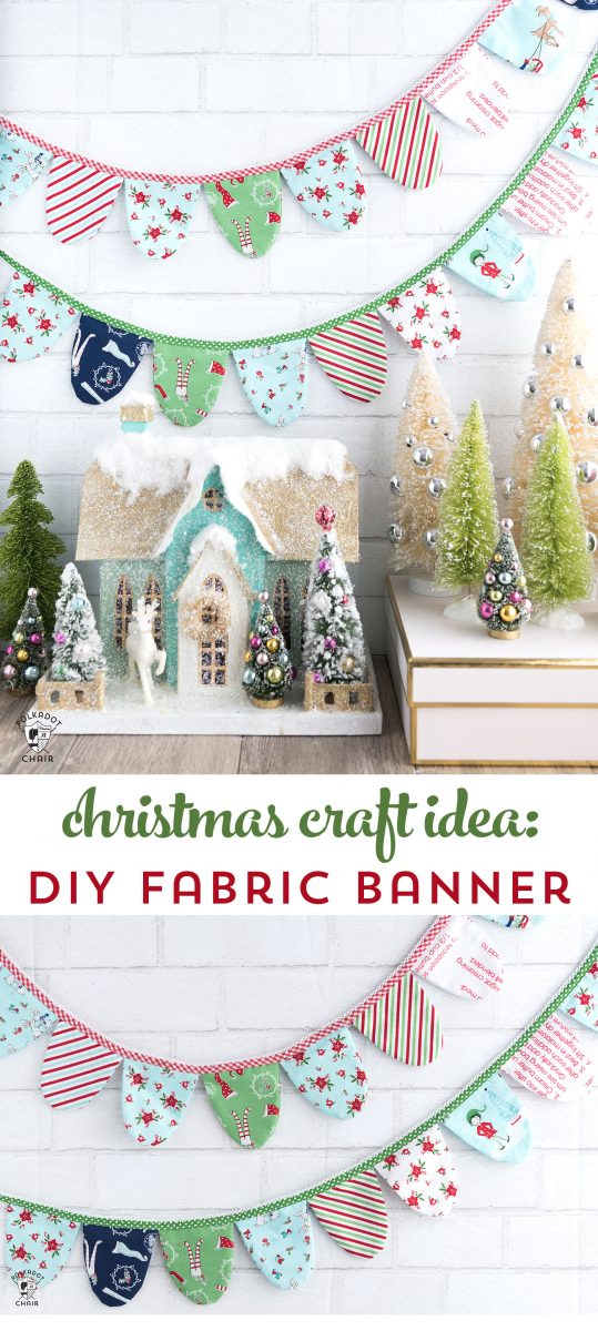 How to make a cute fabric banner for Christmas or any other holiday! A free project included with a Cricut Maker Machine.