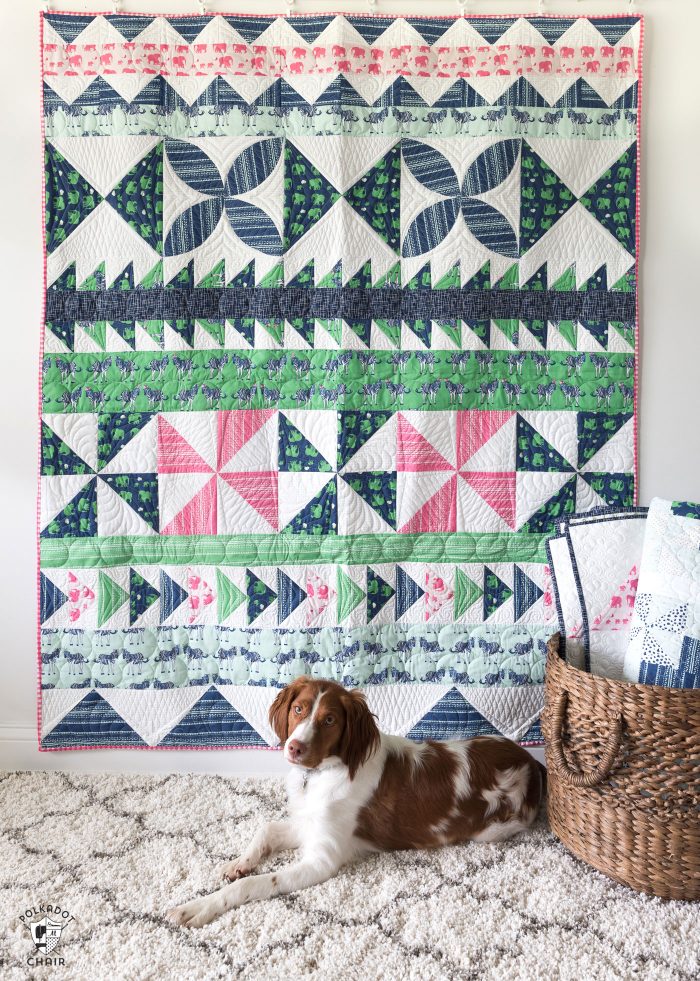 Seasonal Safari Quilt Pattern - offered as a free quilt along this Fall from the polkadotchair.com blog!