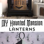 DIY Halloween Decorating Ideas inspired by the Haunted Mansion - how to make cute Haunted Mansion Lanterns. Includes free cut files for your Cricut.