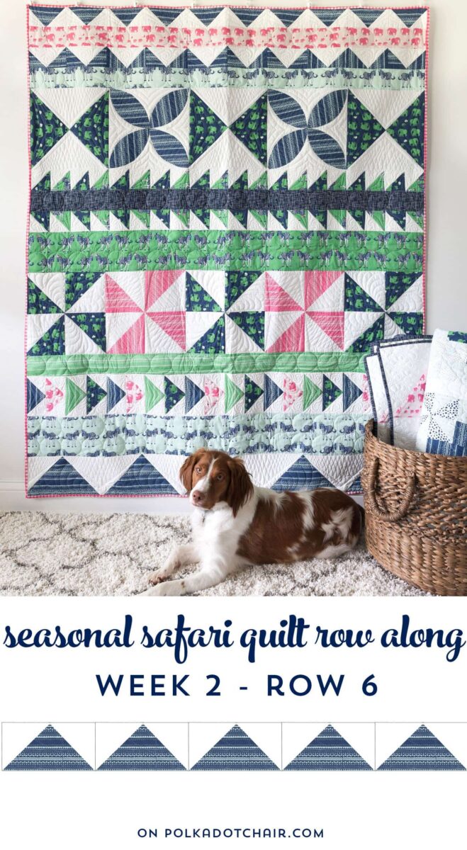 Seasonal Safari Quilt Pattern - offered as a free quilt along this Fall from the polkadotchair.com blog! This week we are learning how to make flying geese quilt blocks