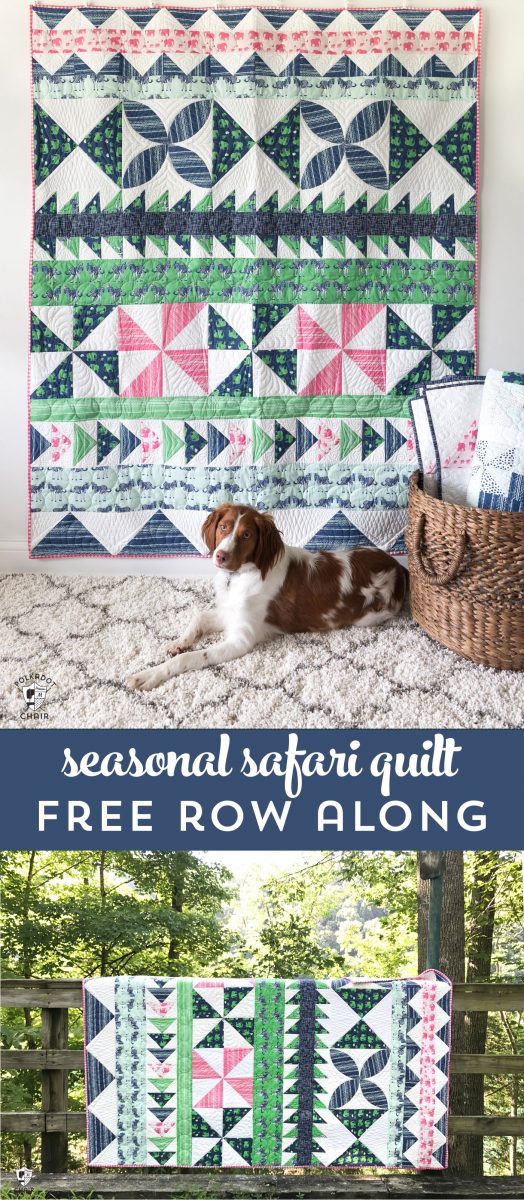 Seasonal Safari Quilt Pattern - offered as a free quilt along this Fall from the polkadotchair.com blog!