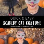 Adorable and EASY DIY Scaredy Cat Costume by Made by Melli - such a fun and quick DIY Costume idea - #halloween #halloweencostume #catcostume #diycostume #easyhalloweencostume #tutorial #cricut #ironon