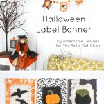 DIY Fabric Halloween Banner tutorial - with free applique pattern! #halloween #halloweensewing #halloweenbanner #sewing #sewingproject #halloweensewing #halloweencrafts #halloweenpatterns #embroidery #applique #freepatterns