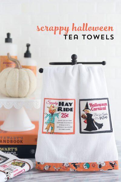 Scrap busting diy halloween tea towels  the polka dot chair  bloglovin Scrap busting diy halloween tea towels  the polka dot chair  bloglovin