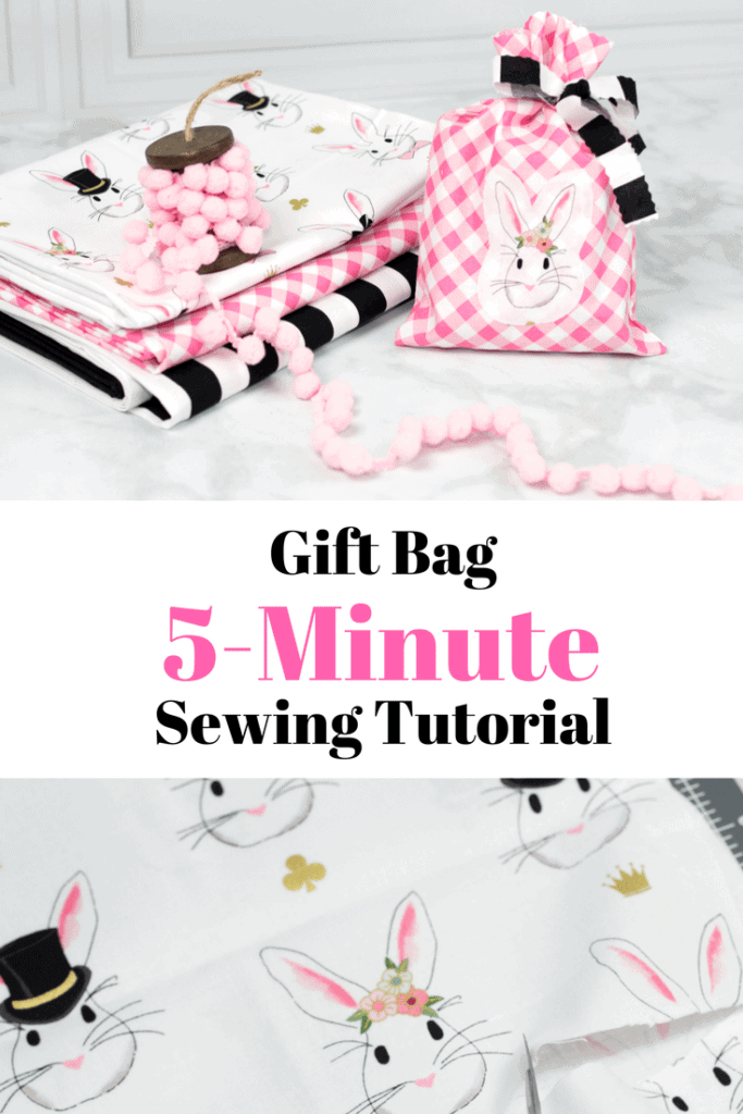 5 Minute Fabric Gift Bag Tutorial