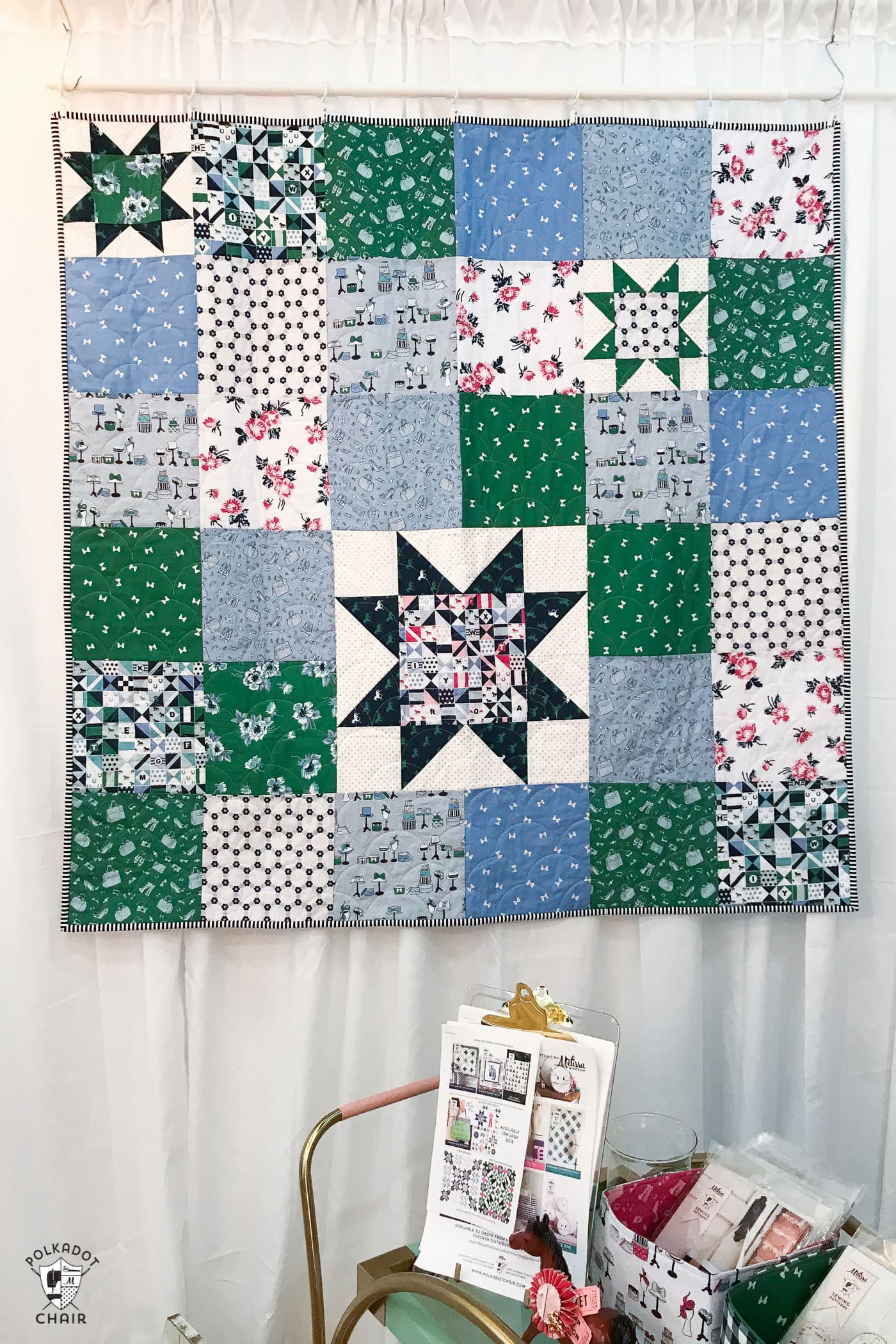 easy-patchwork-quilt - The Polka Dot Chair