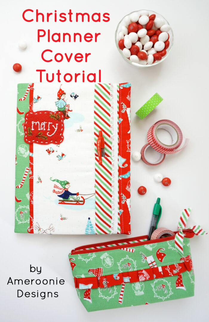 A free sewing tutorial for a Christmas Planner Cover - how to make a DIY Planner for Christmas - cute Christmas planners #Christmas #Planner #Planners #DIYPlanners #ChristmasPlanner #PlannerCover